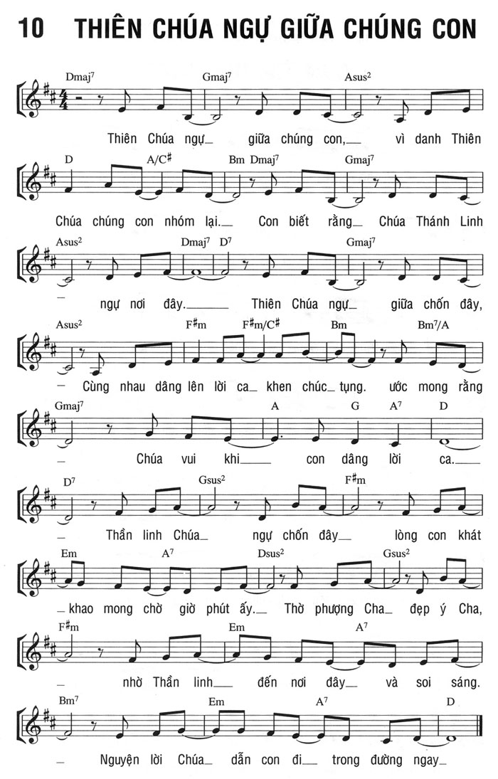 Sheet music: THIÊN CHÚA NGỰ