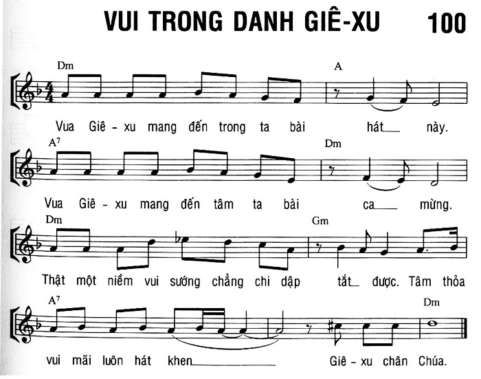 Sheet music: VUI TRONG DANH GIÊ-XU