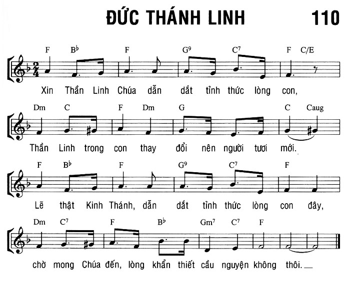 Sheet music: ĐỨC THÁNH LINH