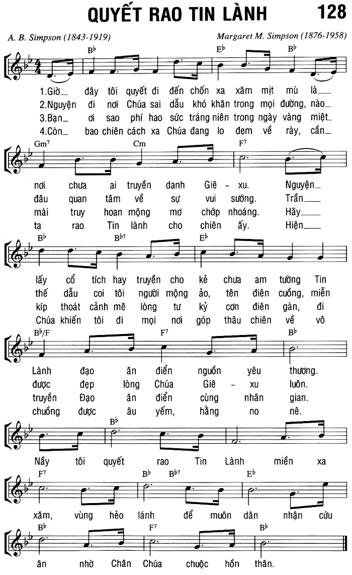 Sheet music: QUYẾT RAO TIN LÀNH