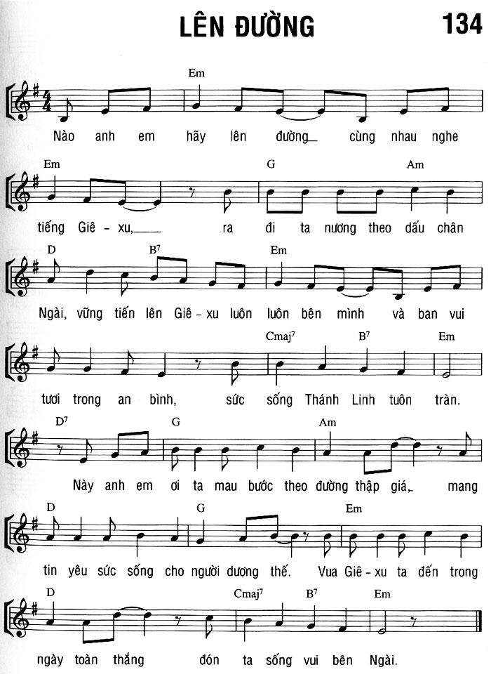 Sheet music: LÊN ĐƯỜNG