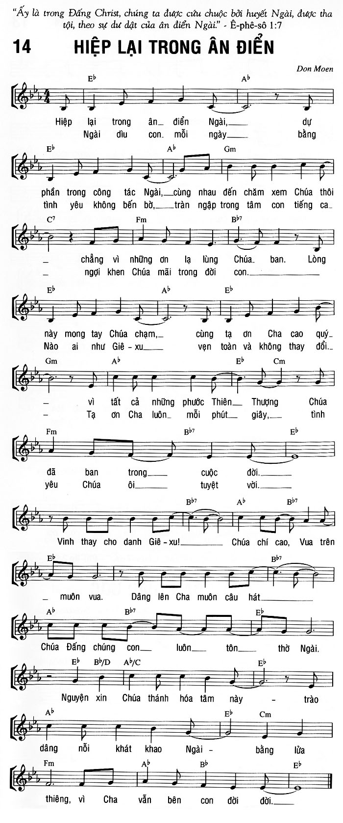 Sheet music: HIỆP LẠI TRONG ÂN ĐIỂN
