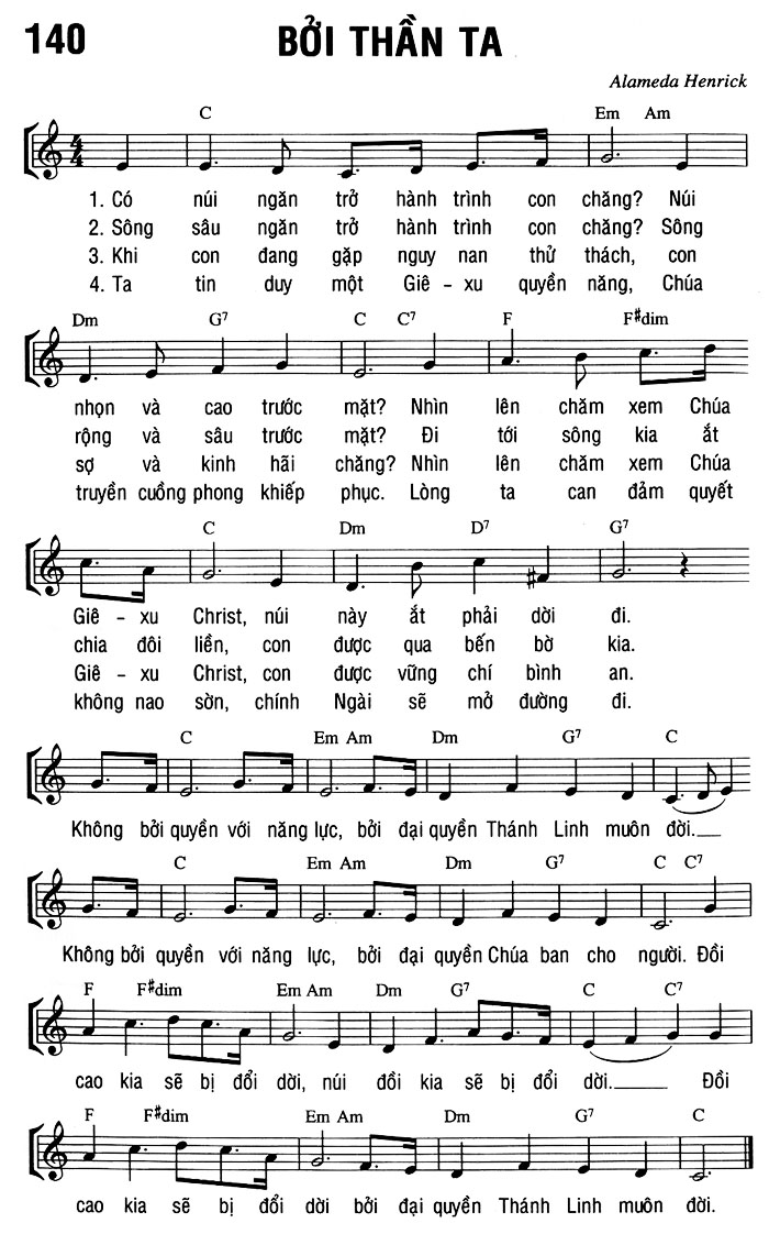 Sheet music: BỞI THẦN TA