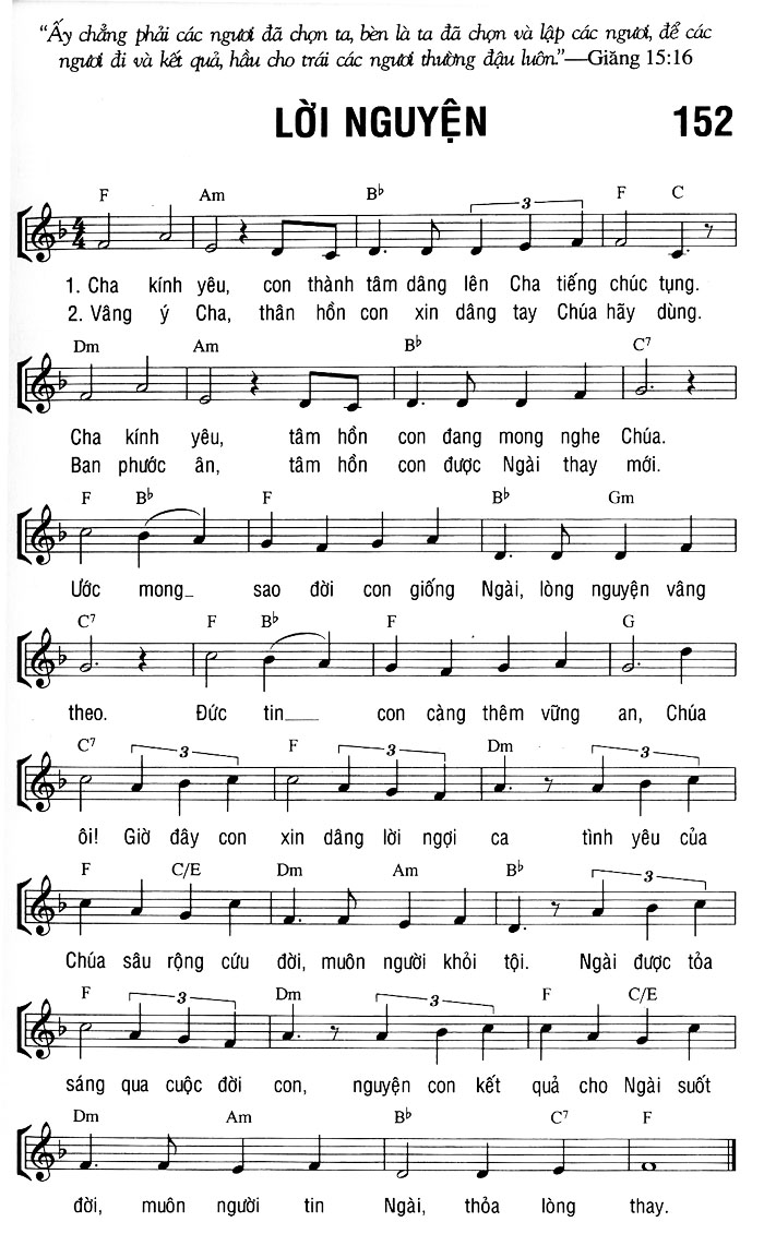Sheet music: LỜI NGUYỆN