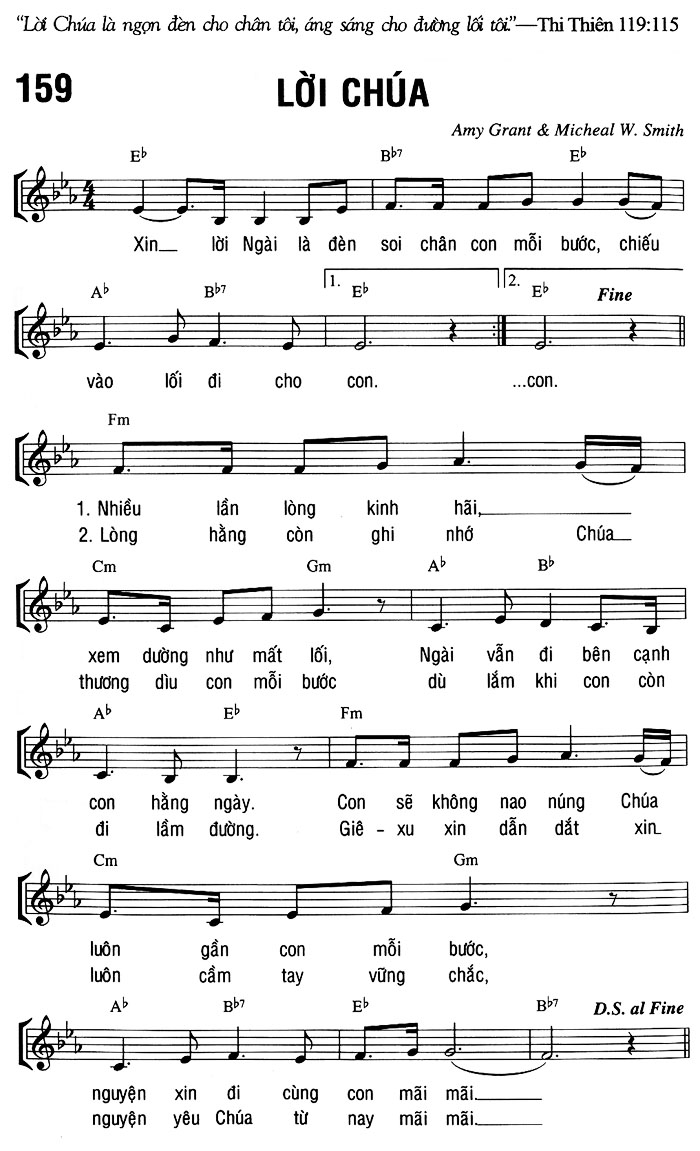 Sheet music: LỜI CHÚA