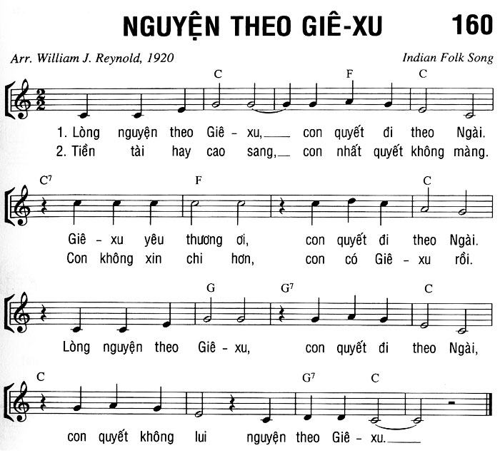 Sheet music: LÒNG NGUYỆN THEO GIÊ-XU
