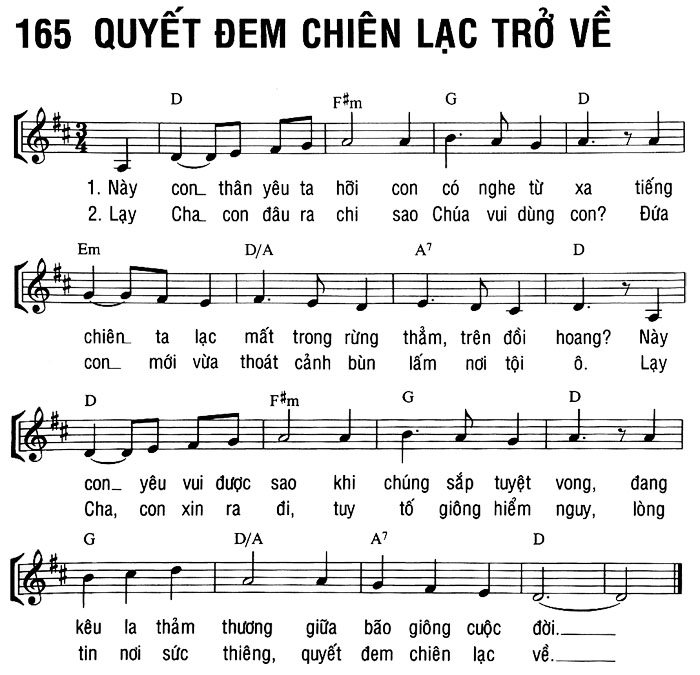 Sheet music: QUYẾT ĐEM CHIÊN LẠC TRỞ VỀ