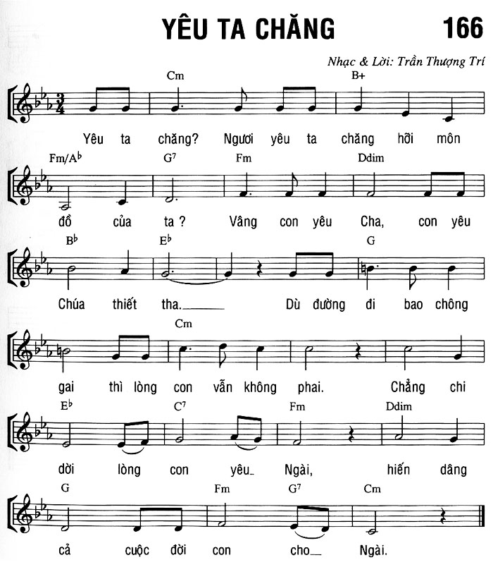 Sheet music: YÊU TA CHĂNG?