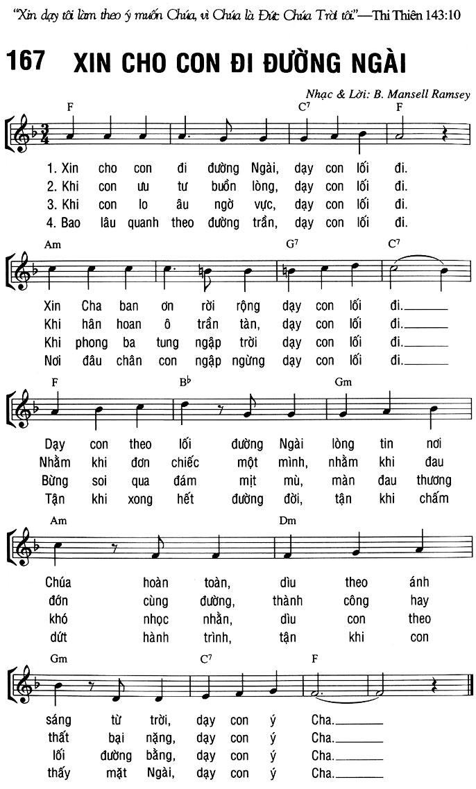 Sheet music: XIN CHO ĐI ĐƯỜNG NGÀI