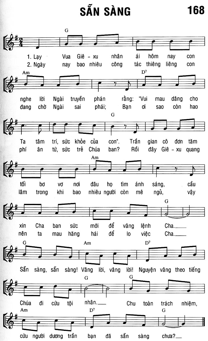 Sheet music: SẴN SÀNG