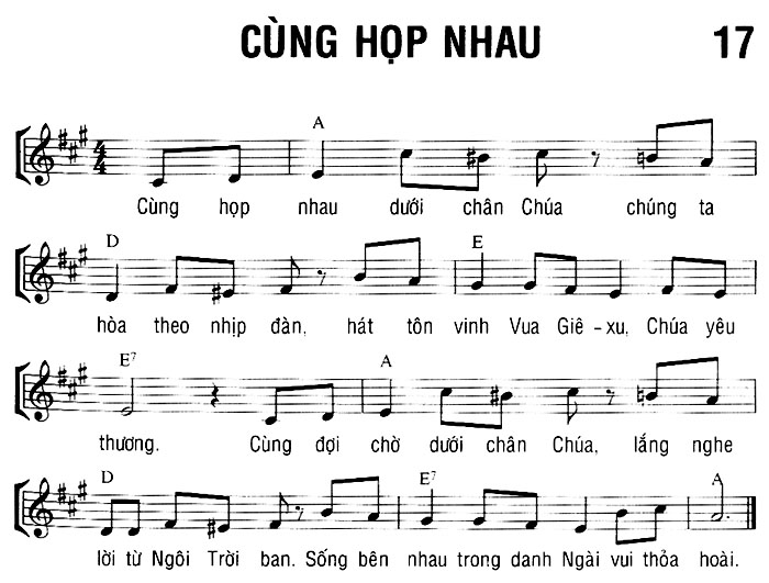 Sheet music: CÙNG HỌP NHAU