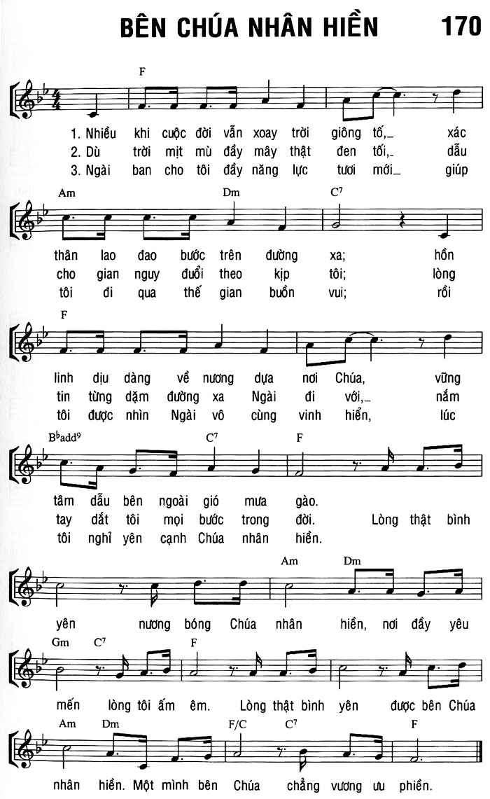 Sheet music: BÊN CHÚA NHÂN HIỀN