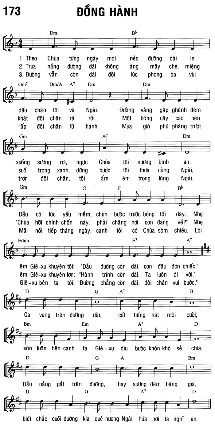 Sheet music: ĐỒNG HÀNH