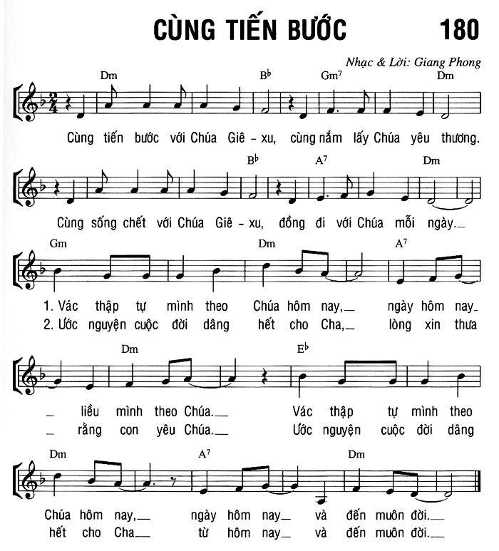 Sheet music: CÙNG TIẾN BƯỚC