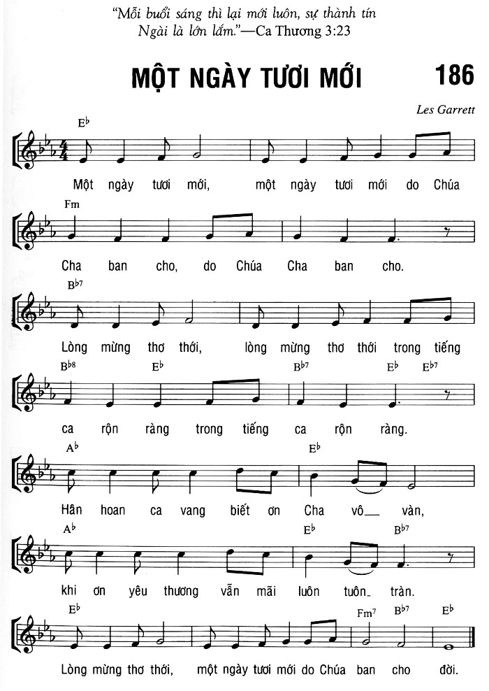 Sheet music: MỘT NGÀY TƯƠI MỚI
