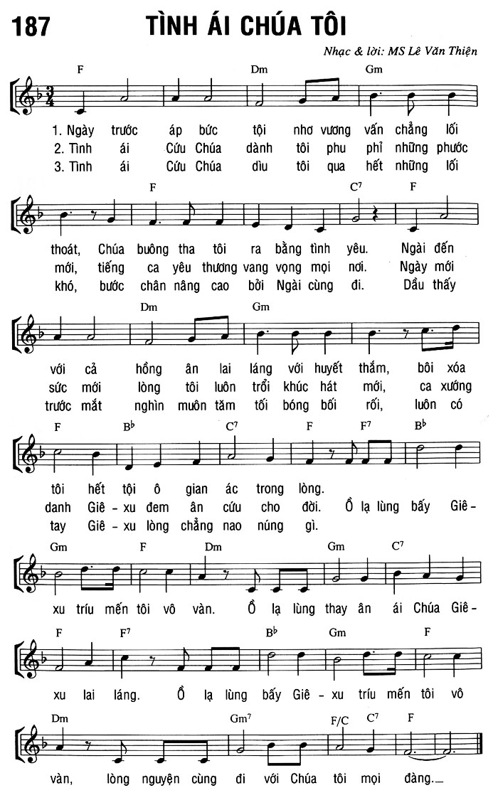 Sheet music: TÌNH ÁI CHÚA TÔI