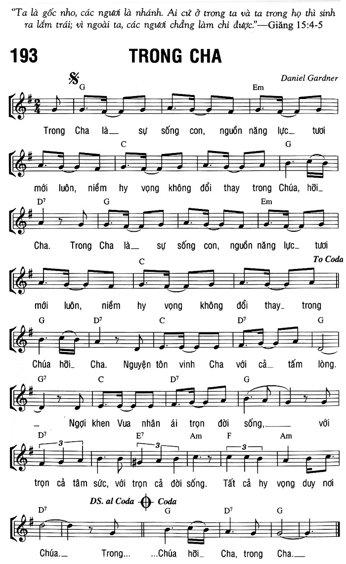 Sheet music: TRONG CHA