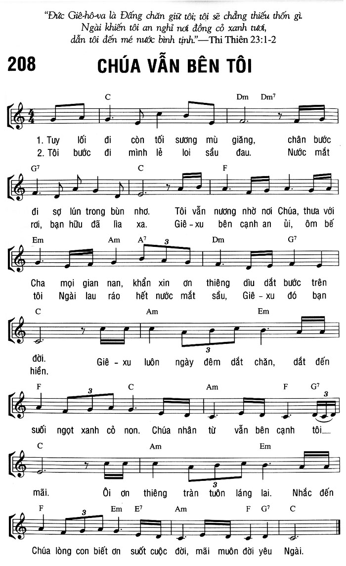 Sheet music: CHÚA VẪN BÊN TÔI