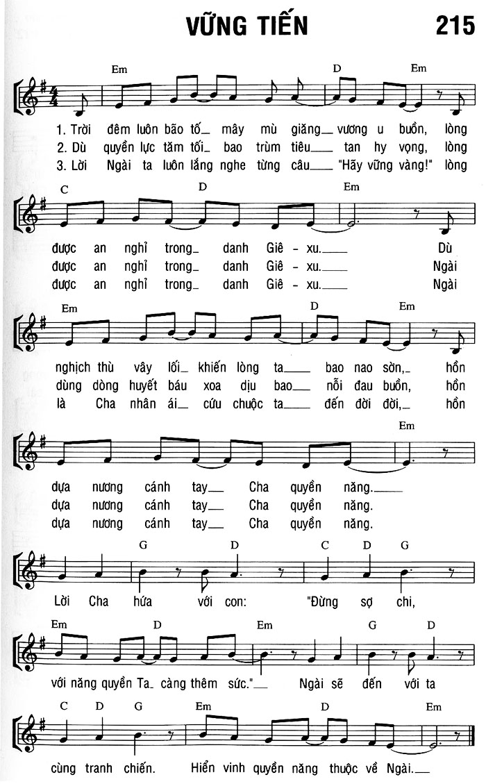 Sheet music: VỮNG TIẾN