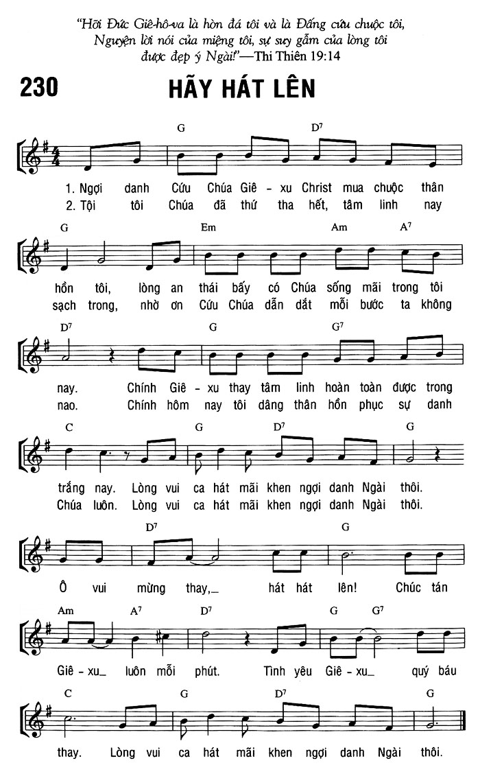 Sheet music: HÁY HÁT LÊN