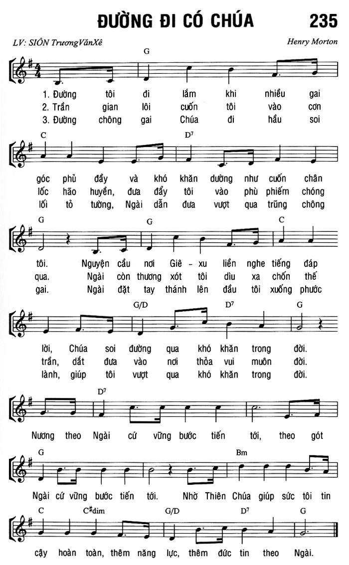 Sheet music: ĐƯỜNG ĐI CÓ CHÚA