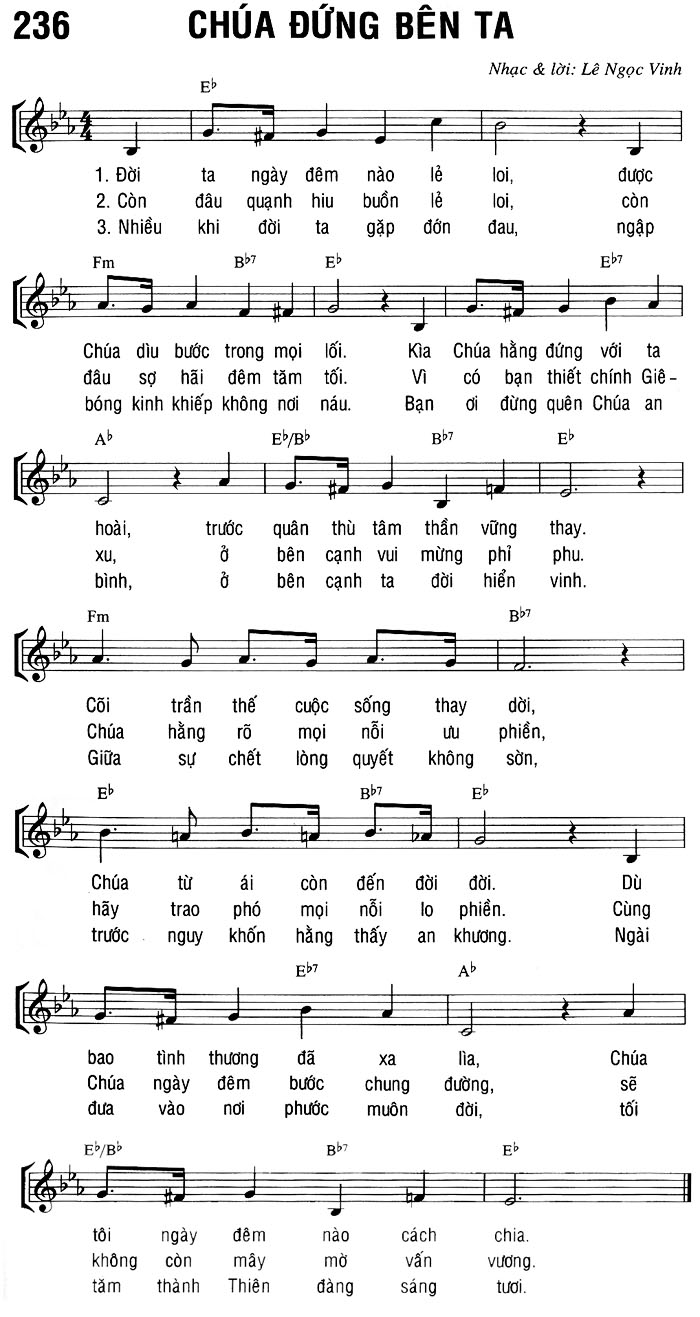 Sheet music: CHÚA ĐỨNG BÊN TA