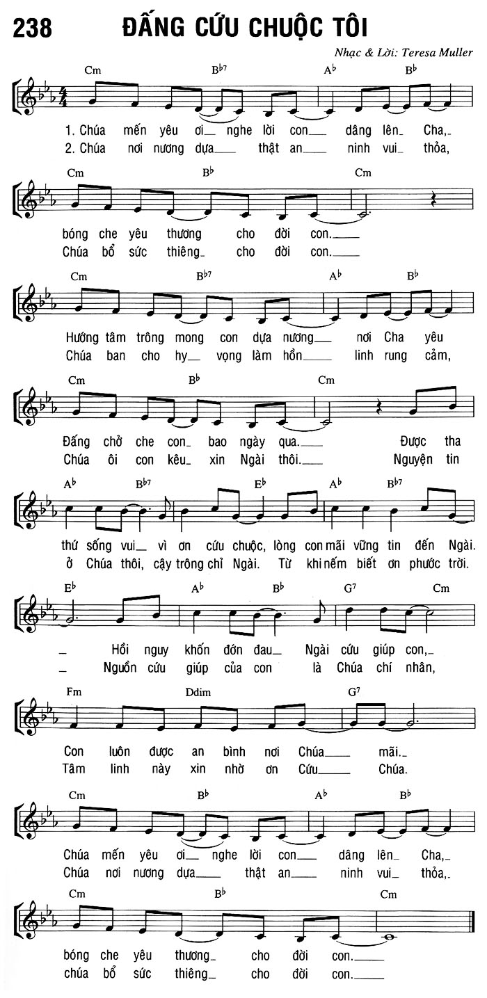 Sheet music: ĐẤNG CỨU CHUỘC TÔI