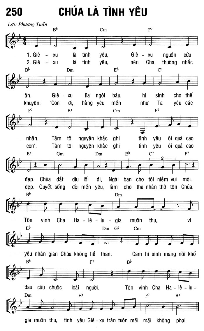 Sheet music: CHÚA LÀ TÌNH YÊU