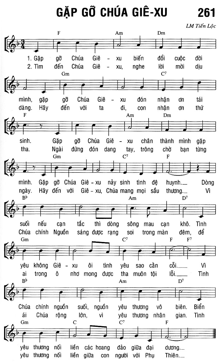 Sheet music: GẶP GỠ CHÚA GIÊ-XU
