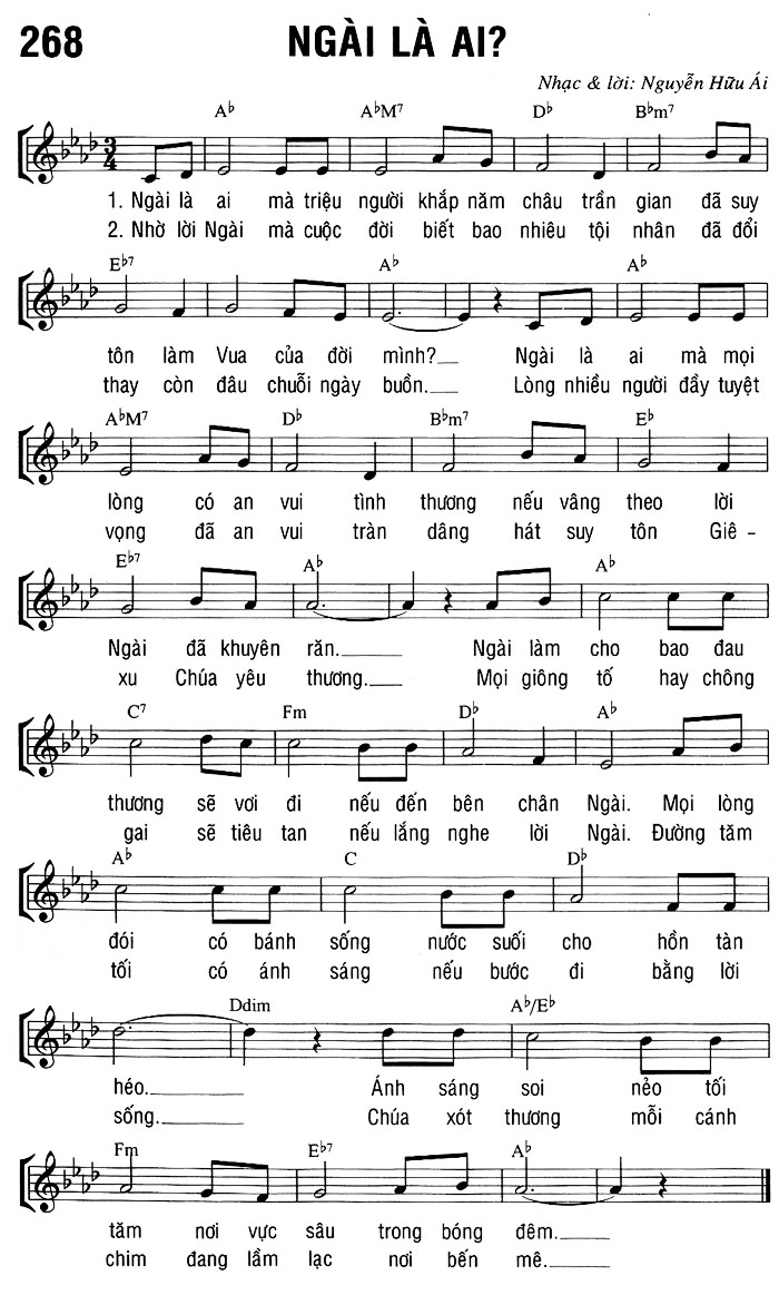 Sheet music: NGÀI LÀ AI?
