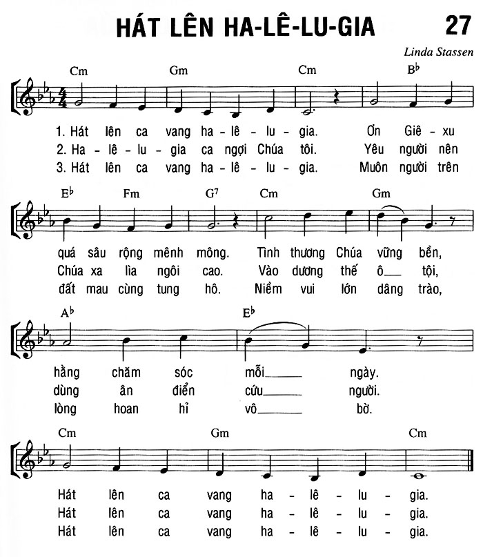 Sheet music: HÁT LÊN HA-LÊ-LU-GIA