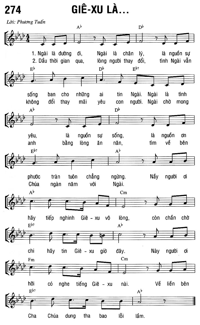 Sheet music: GIÊ-XU LÀ…