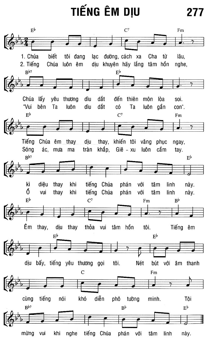 Sheet music: TIẾNG ÊM DỊU