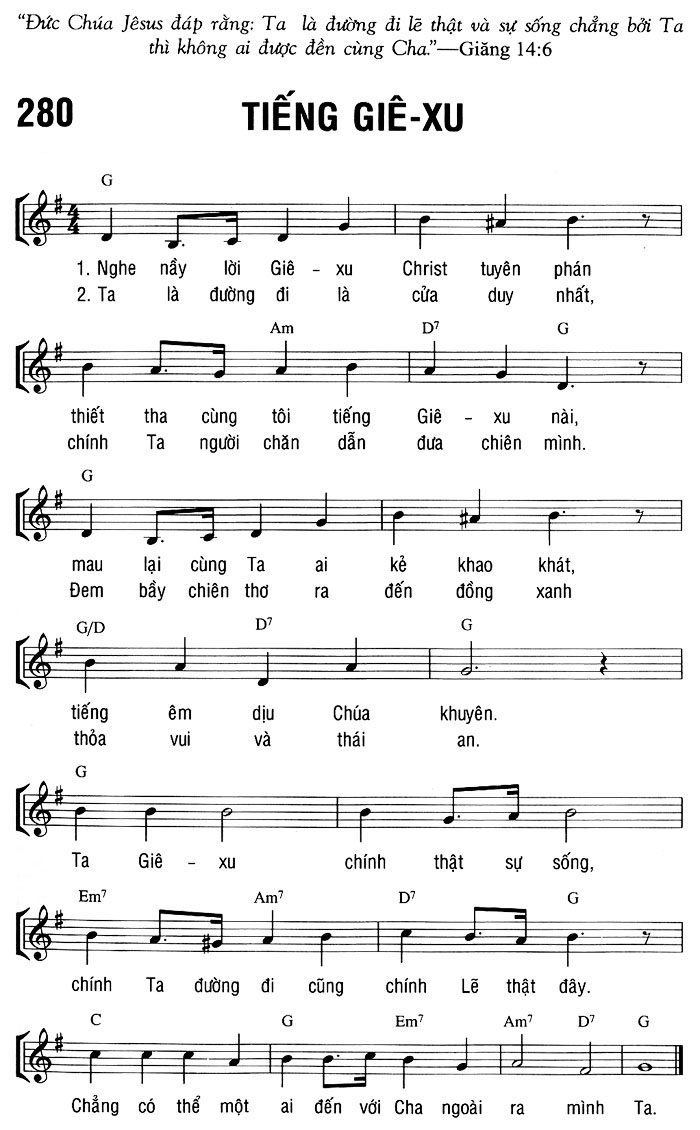 Sheet music: TIẾNG GIÊ-XU