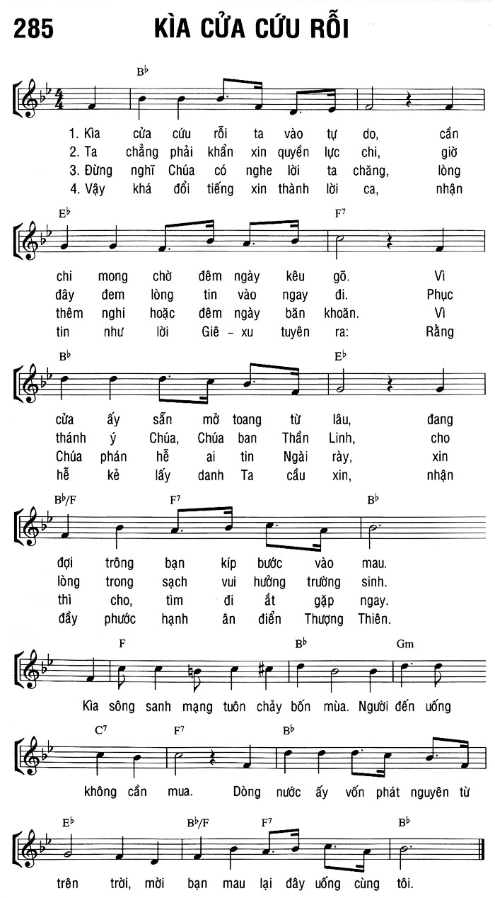 Sheet music: KÌA CỬA CỨU RỖI