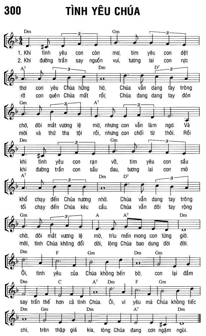 Sheet music: TÌNH YÊU CHÚA