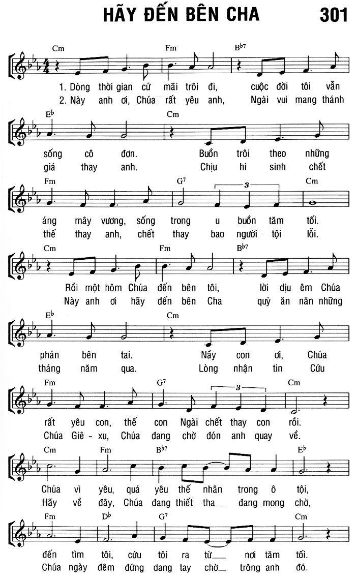 Sheet music: HÃY ĐẾN BẾN CHA