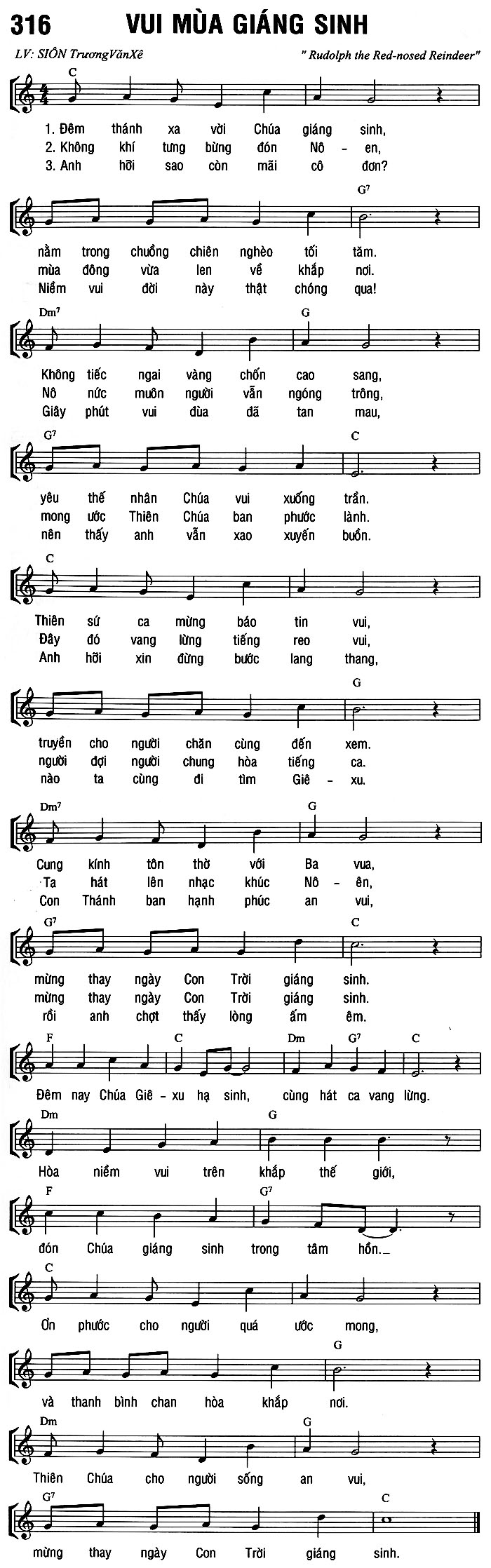 Sheet music: VUI MÙA GIÁNG SINH