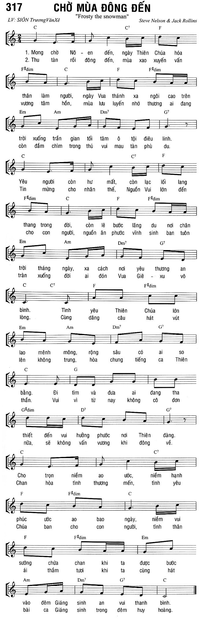 Sheet music: CHỜ MÙA ĐÔNG ĐẾN