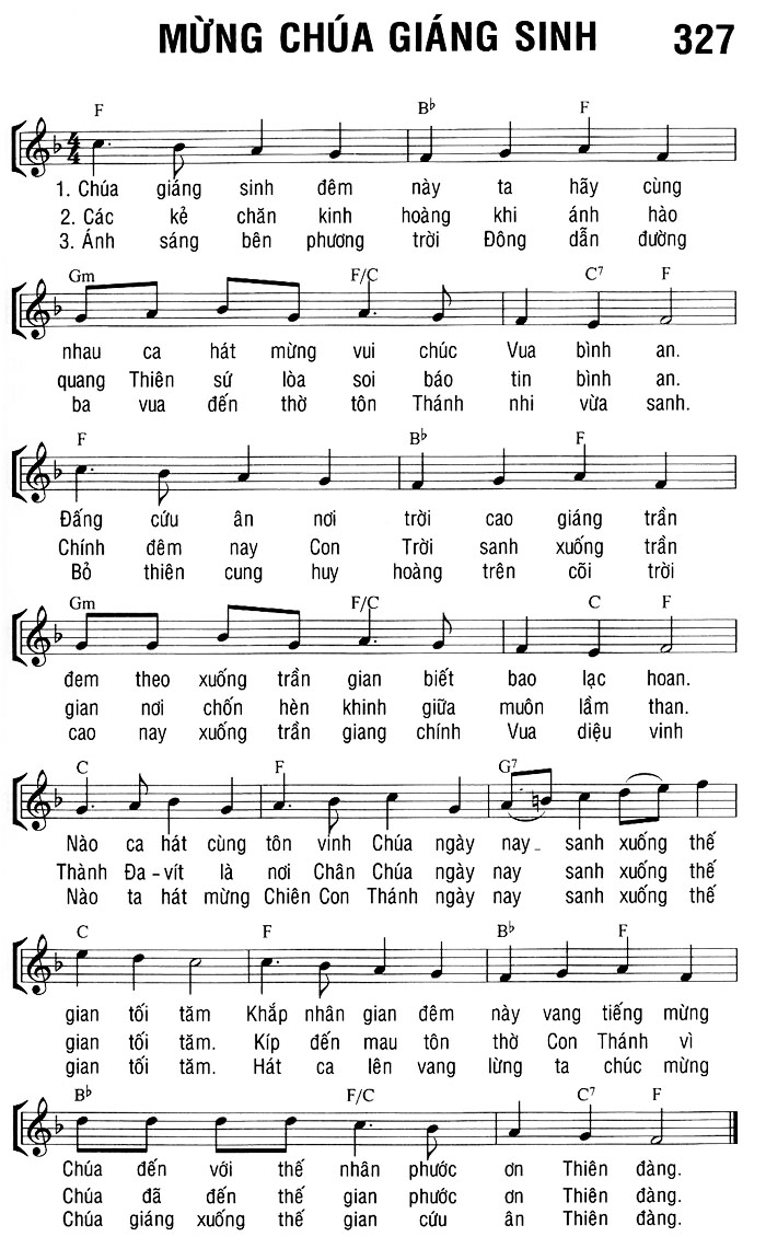 Sheet music: MỪNG CHÚA GIÁNG SINH