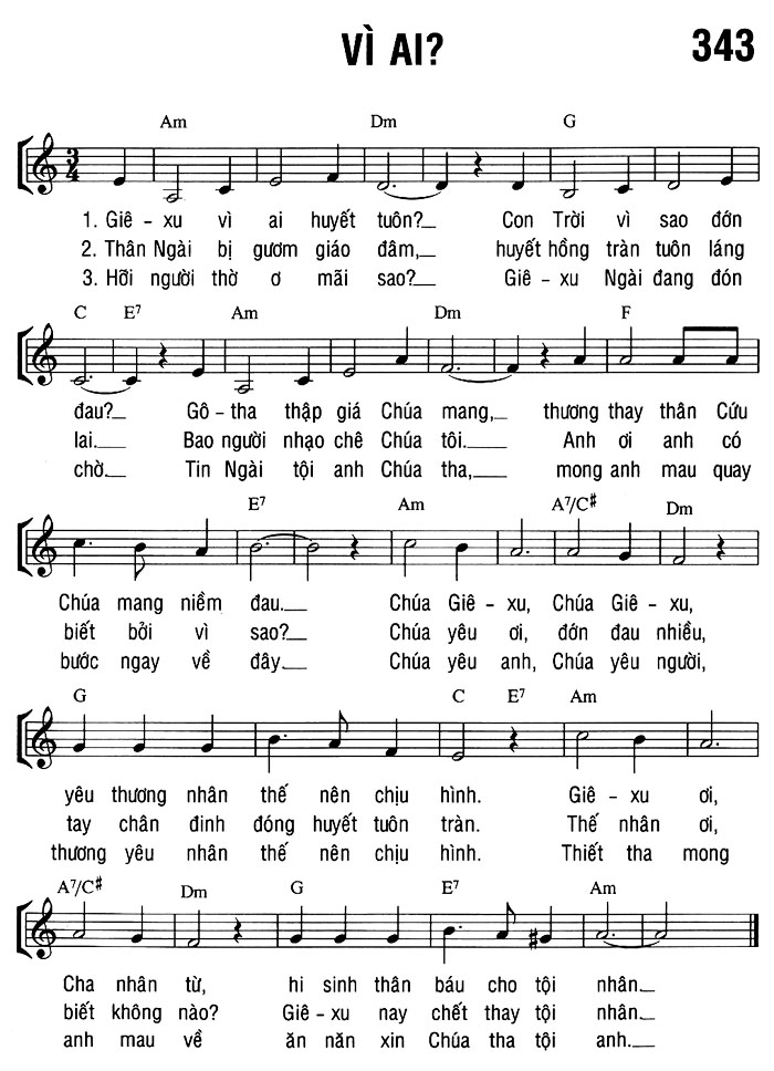 Sheet music: VÌ AI?