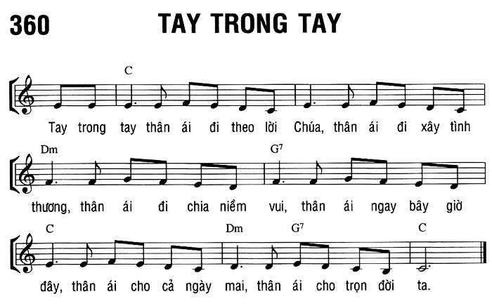 Sheet music: TAY TRONG TAY