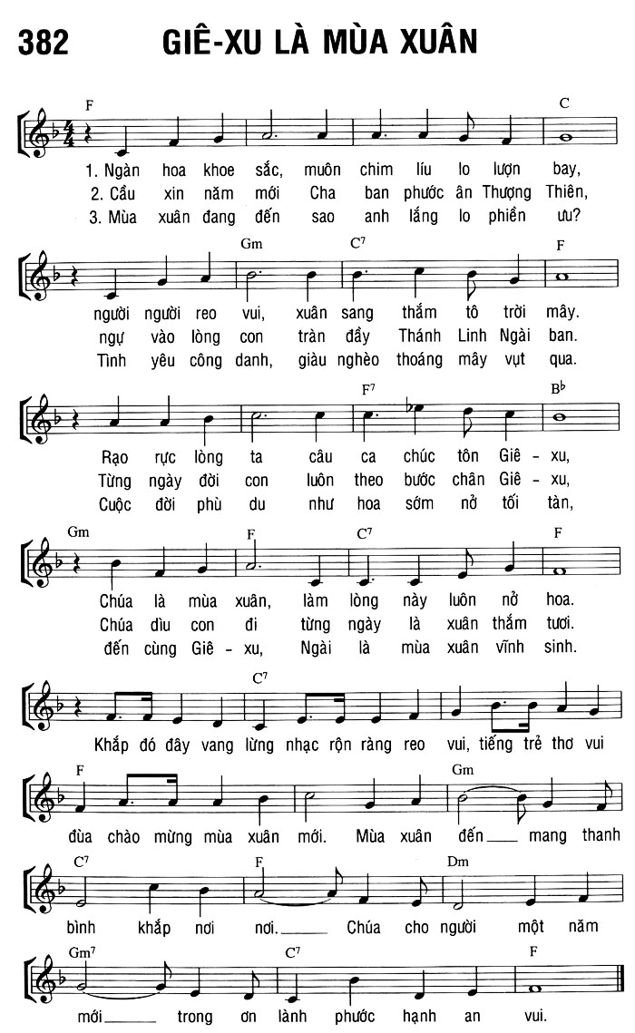 Sheet music: GIÊ-XU LÀ MÙA XUÂN