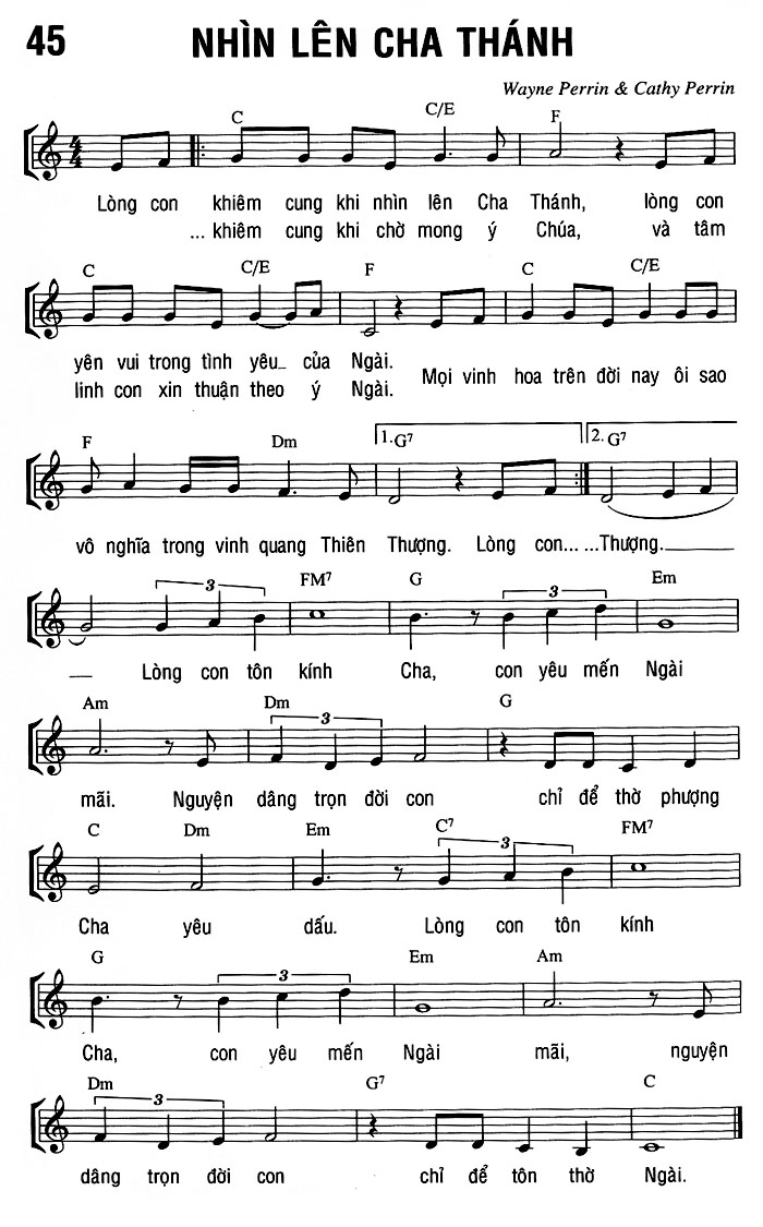 Sheet music: NHÌN LÊN CHA THÁNH