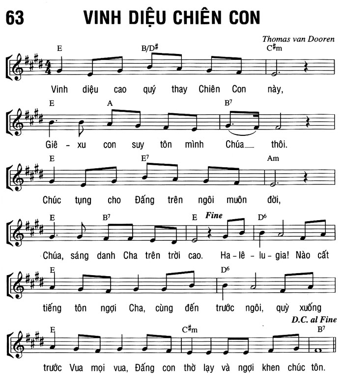Sheet music: VINH DIỆU CHIÊN CON