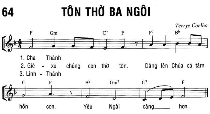 Sheet music: TÔN THỜ BA NGÔI