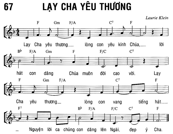 Sheet music: LẠY CHA YÊU THƯƠNG
