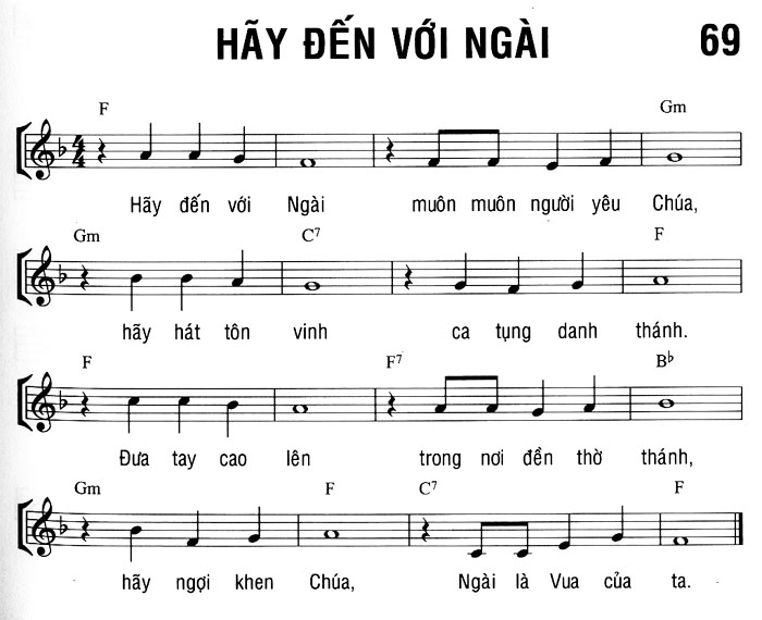 Sheet music: HÃY ĐẾN VỚI NGÀI