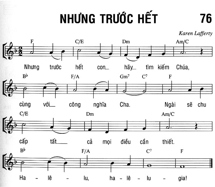 Sheet music: NHƯNG TRƯỚC HẾT
