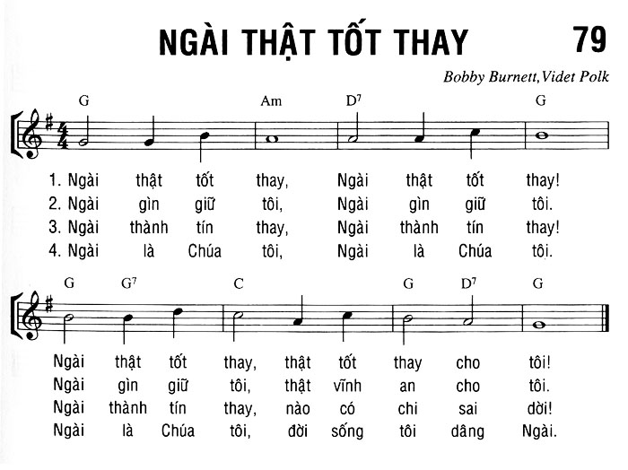 Sheet music: NGÀI THẬT TỐT THAY
